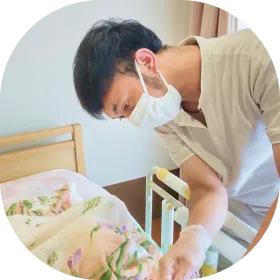 失礼します、キレイにしますね